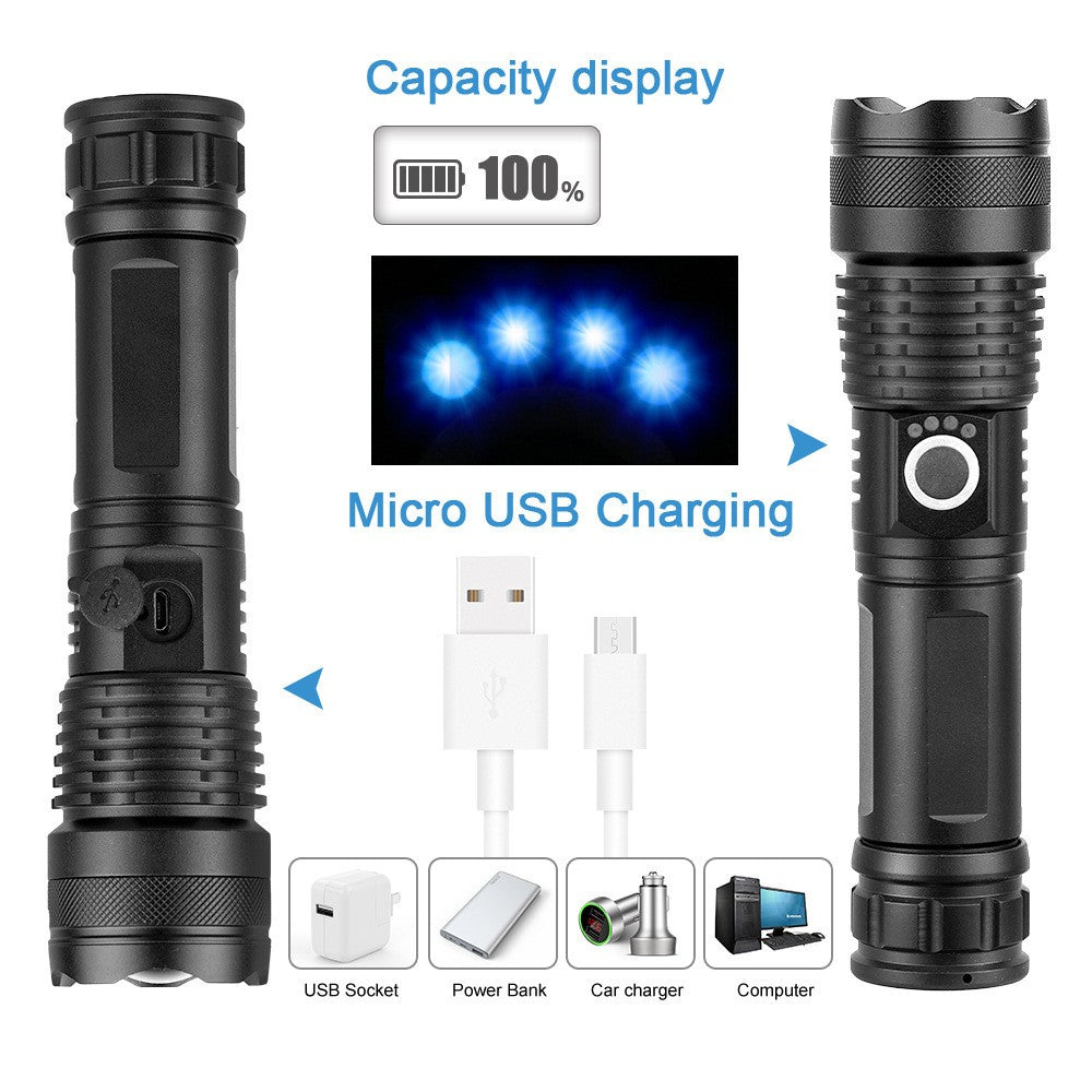 Power Display Telescopic Flashlight