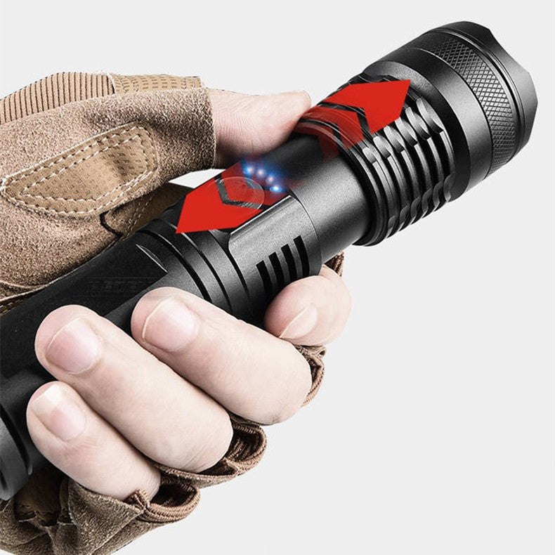 Power Display Telescopic Flashlight