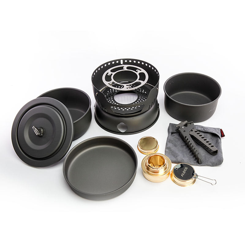 Alcohol Stove Set People Camping Picnic Pot