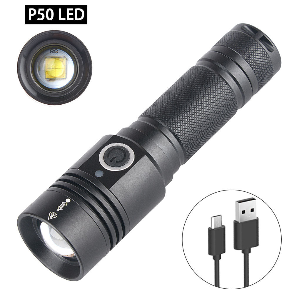 Strong Aluminum Alloy Flashlight Charging Outdoor