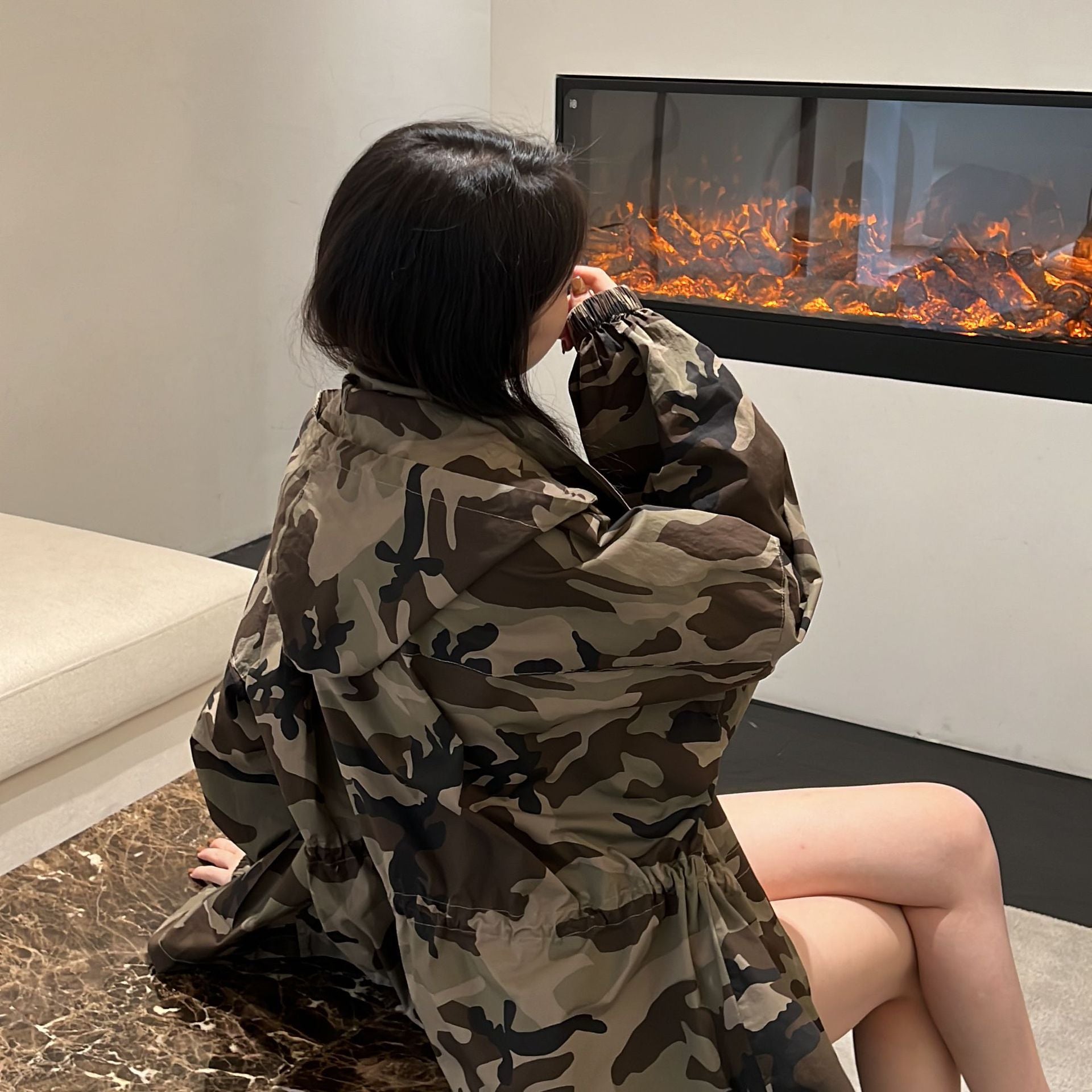 Women's Camouflage Windbreaker Jacket
