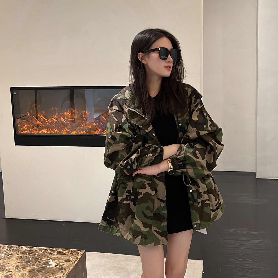 Women's Camouflage Windbreaker Jacket